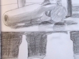 graphite still life space